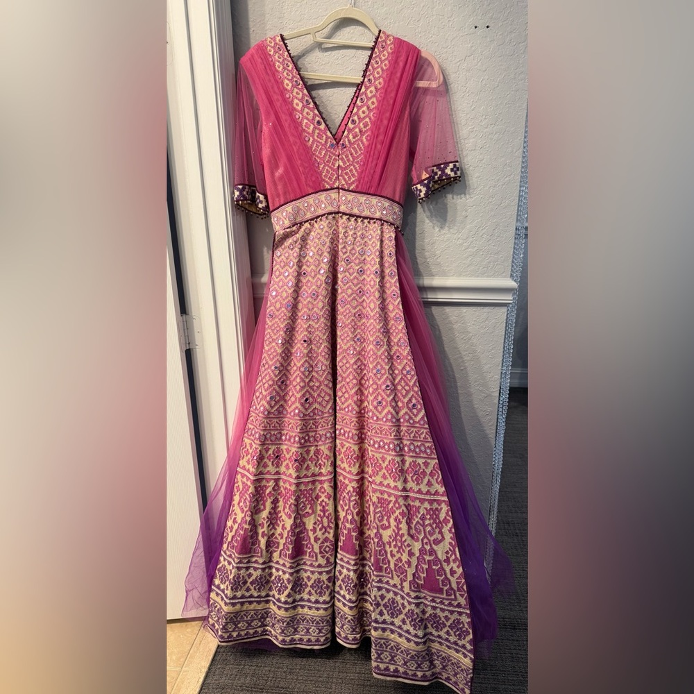 Tarun Tahiliani Ombré Mirrorwork Anarkali Set